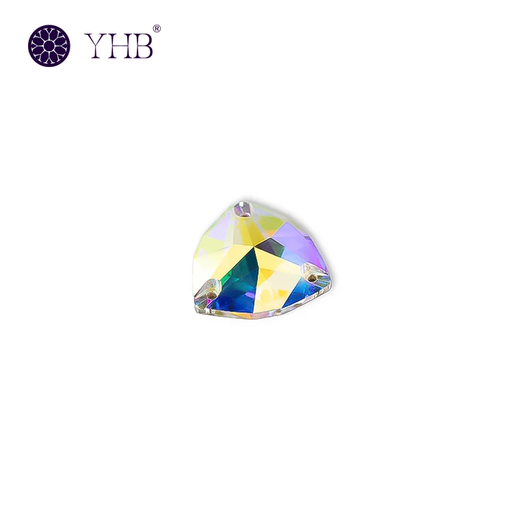 Fat Triangle Hand Sewn Rhinestones